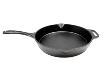 PADELLA IN GHISA DIAM. 25 CM CON MANICO LUNGO E MANIGLIA