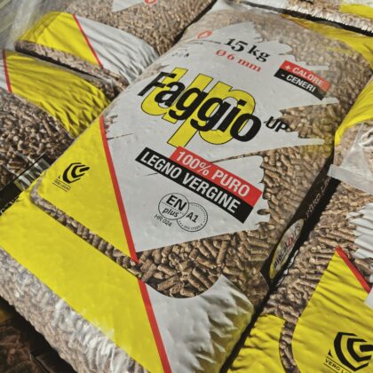 Pellet Faggio Up Classe A1 EN PLUS Kg. 15 bancale da 144 sacchi